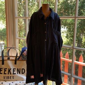 Free People boho cotton oversized top